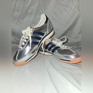 Size 5 - adidas SL72 OG Silver Metallic Collegiate Navy W